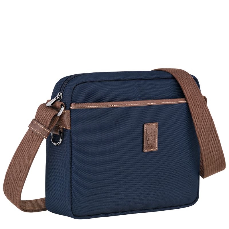 Men Longchamp Boxford M Camera Crossbody Bag Blue | Ireland-679HUNCSJ