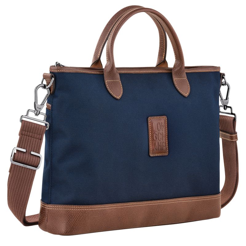 Men Longchamp Boxford S Briefcase Blue | Ireland-847KCYLRE