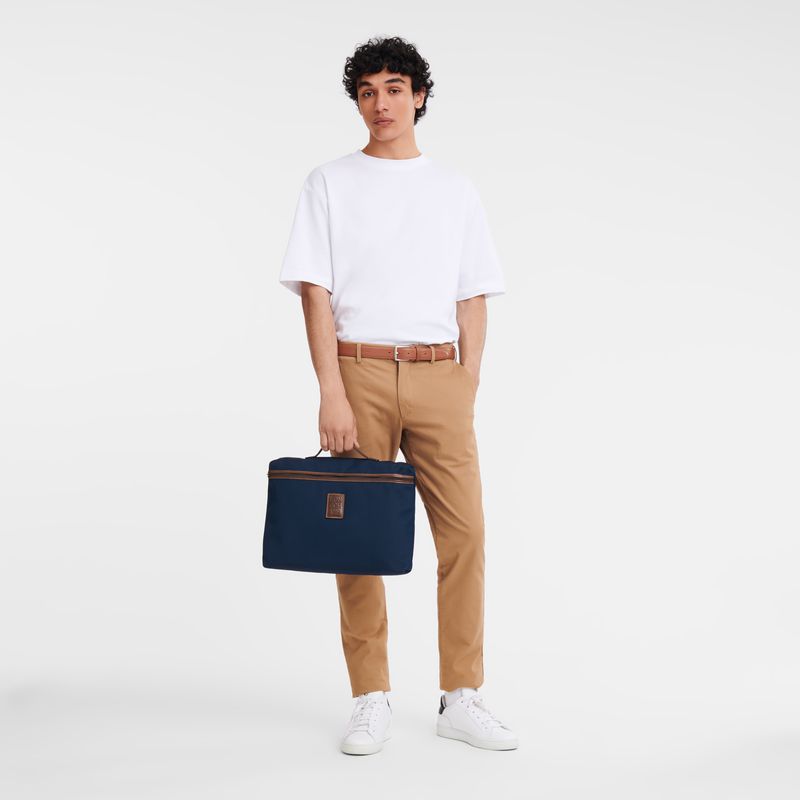 Men Longchamp Boxford S Briefcase Blue | Ireland-270NKYDEM