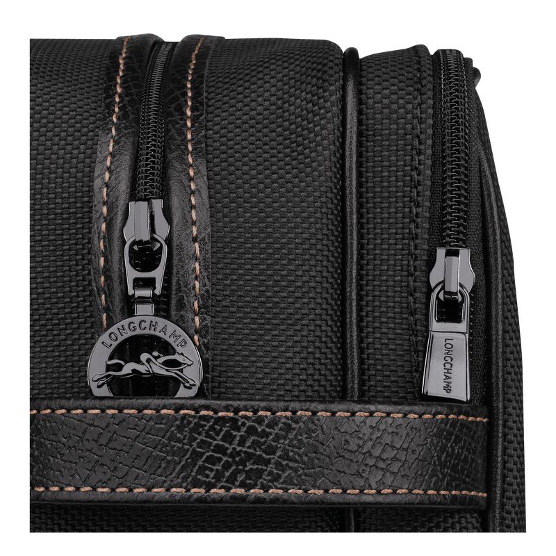 Men Longchamp Boxford Toiletry Bags Black | Ireland-983KODINL
