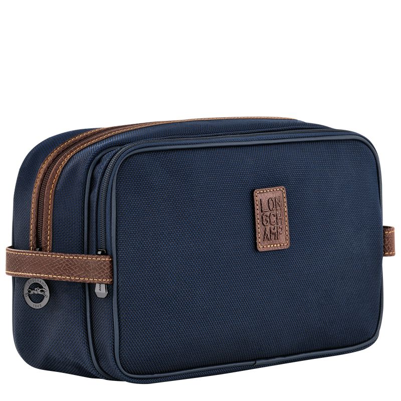 Men Longchamp Boxford Toiletry Bags Blue | Ireland-763PKDNMW