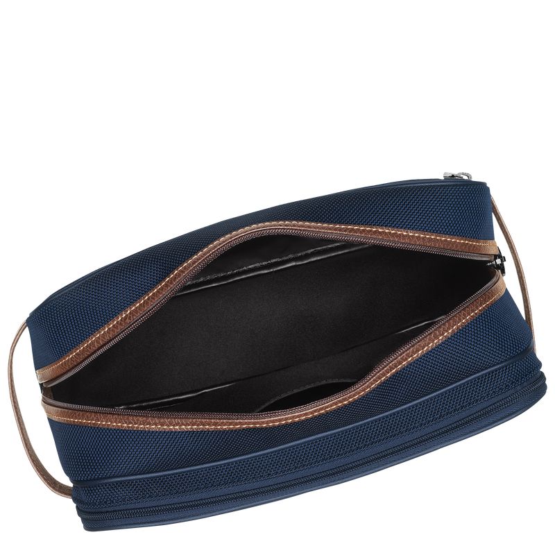 Men Longchamp Boxford Toiletry Bags Blue | Ireland-763PKDNMW