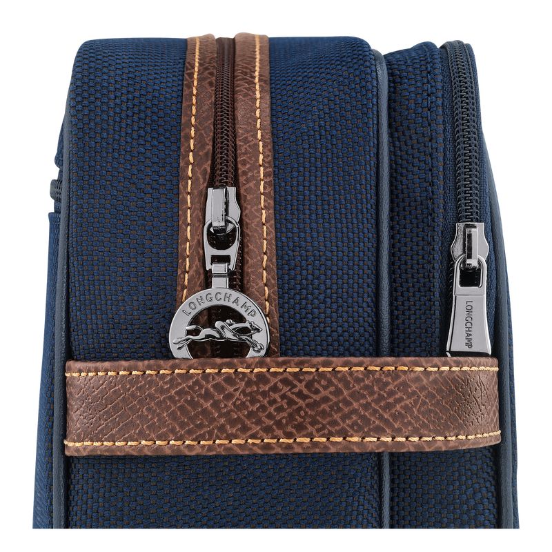 Men Longchamp Boxford Toiletry Bags Blue | Ireland-763PKDNMW