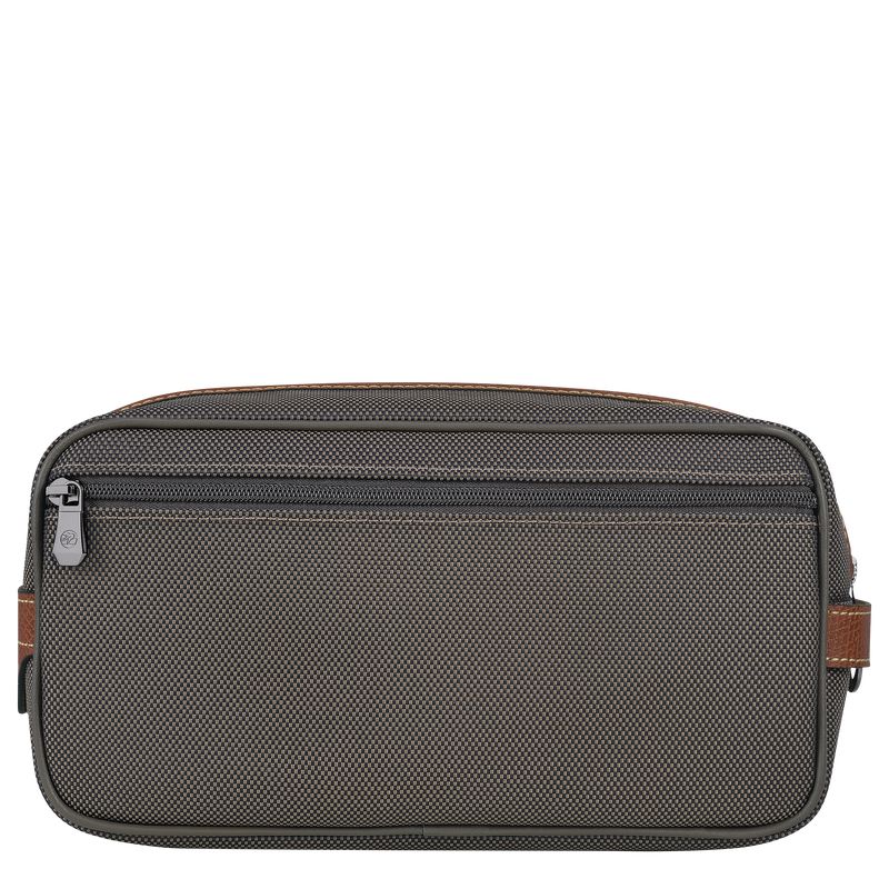 Men Longchamp Boxford Toiletry Bags Brown | Ireland-708ESDLKG