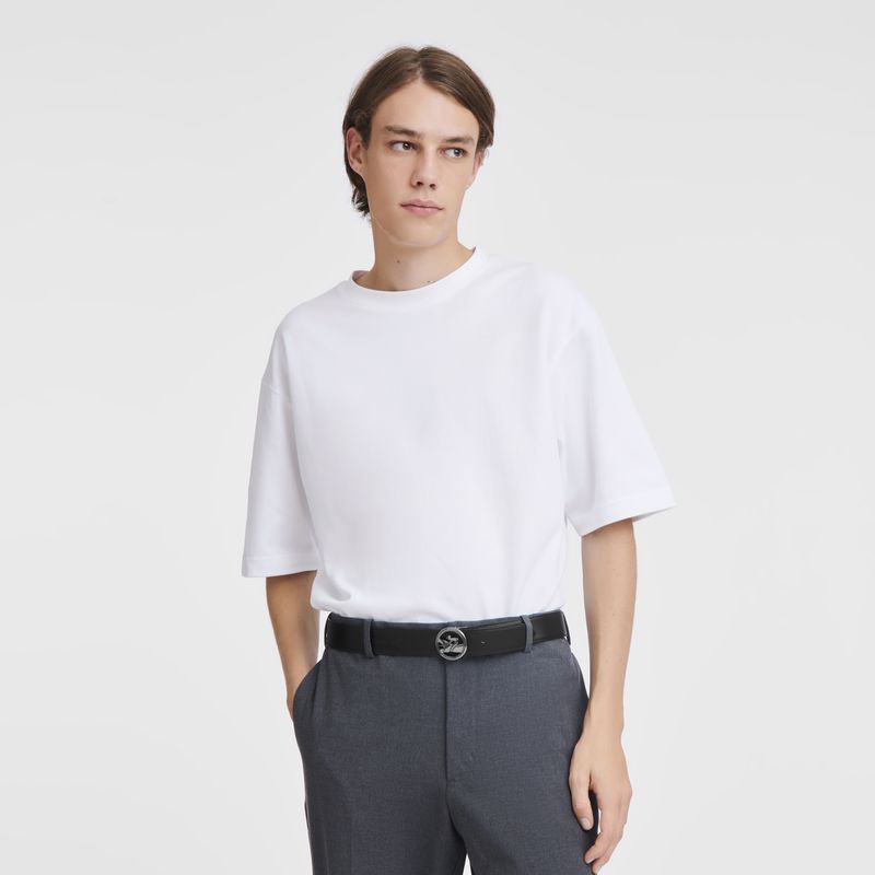 Men Longchamp Box-trot Belt Black | Ireland-713ZVJBYH