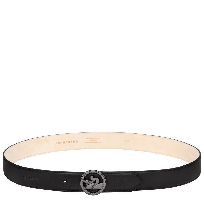 Men Longchamp Box-trot Belt Black | Ireland-713ZVJBYH