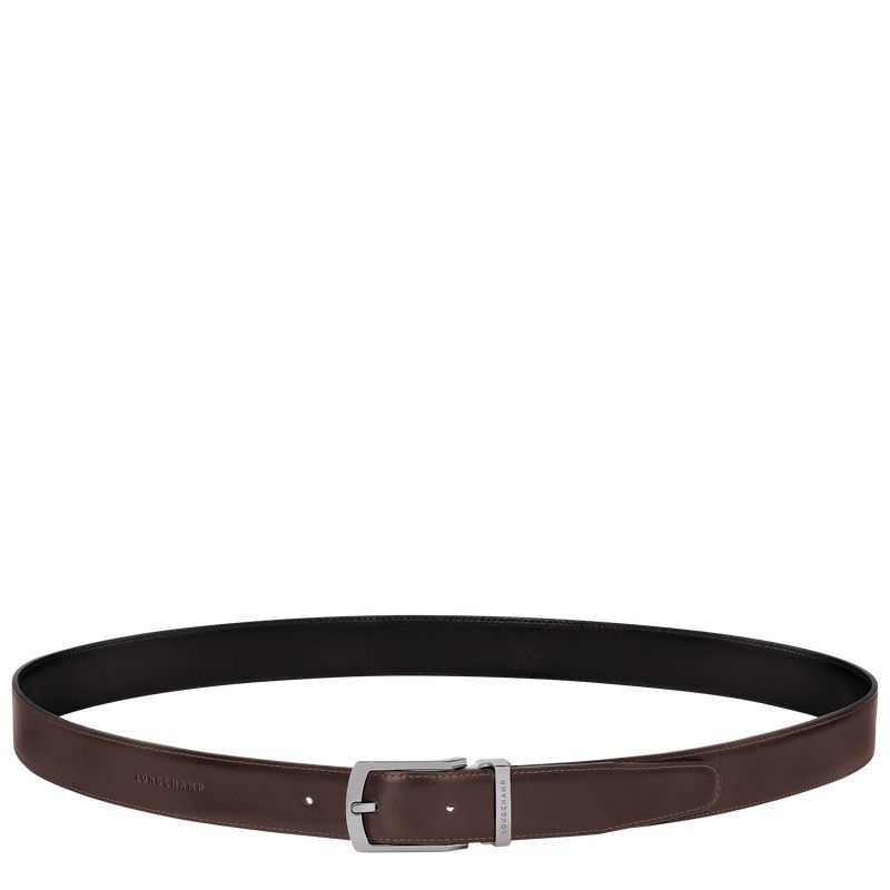 Men Longchamp Delta Box Belt Black / Beige | Ireland-942MGPLZH