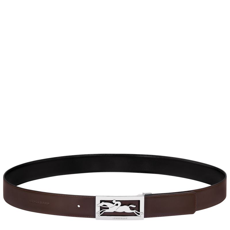 Men Longchamp Delta Box Belt Black / Beige | Ireland-235ZSYQNC