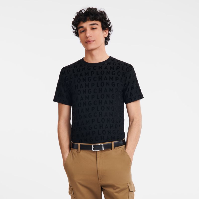 Men Longchamp Delta Box Belt Black | Ireland-928GBMTEX