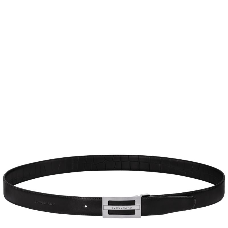 Men Longchamp Delta Box Belt Black | Ireland-543VMJCAP