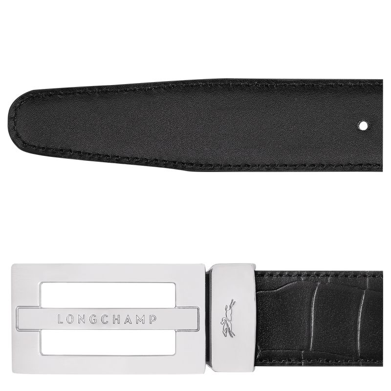 Men Longchamp Delta Box Belt Black | Ireland-543VMJCAP
