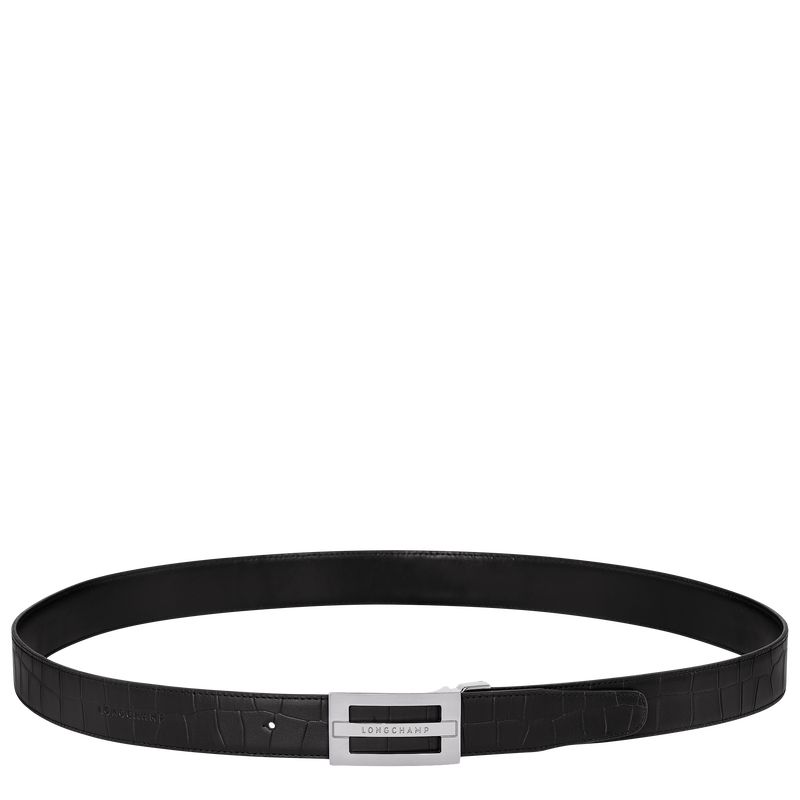 Men Longchamp Delta Box Belt Black | Ireland-543VMJCAP