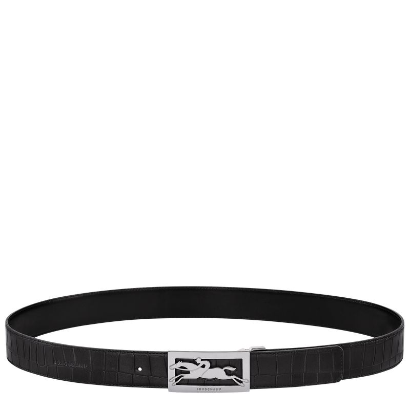 Men Longchamp Delta Box Belt Black | Ireland-165GXBFCP