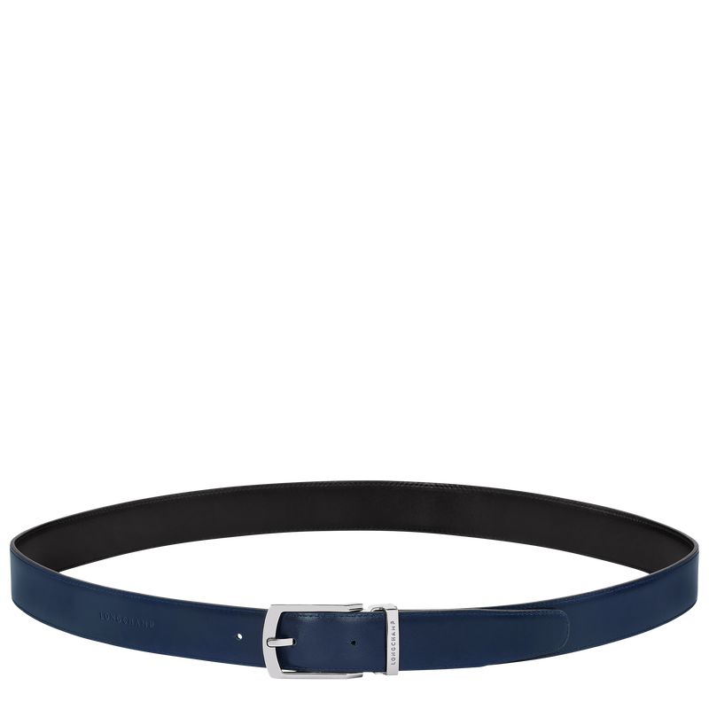 Men Longchamp Delta Box Belt Black / Navy | Ireland-907GBNOZT