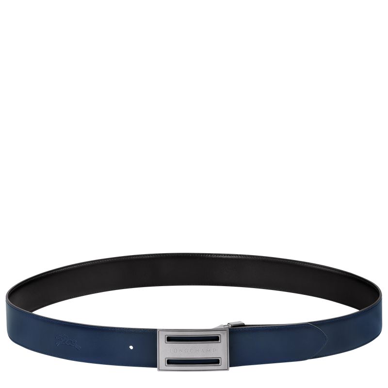 Men Longchamp Delta Box Belt Black / Navy | Ireland-759JWTGLR