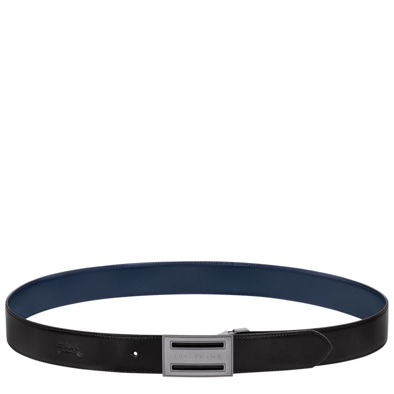Men Longchamp Delta Box Belt Black / Navy | Ireland-759JWTGLR