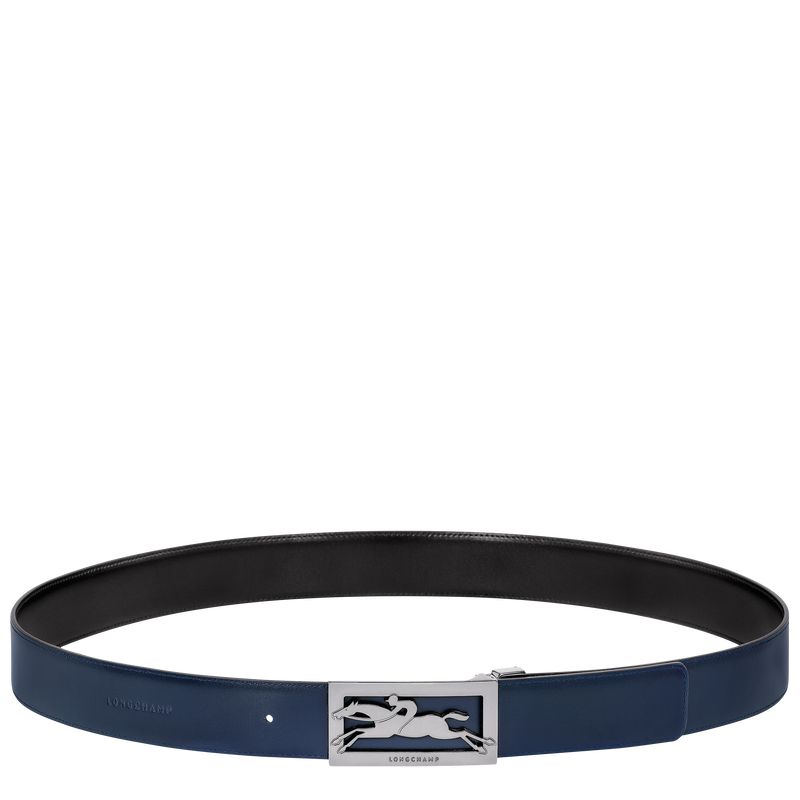 Men Longchamp Delta Box Belt Black / Navy | Ireland-854WESIHD
