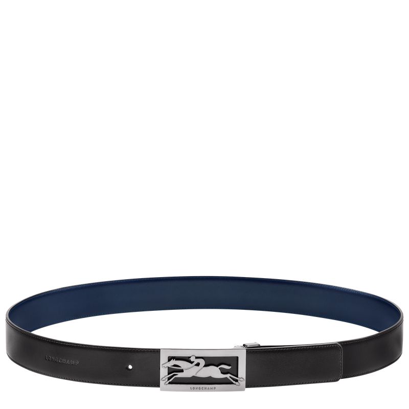 Men Longchamp Delta Box Belt Black / Navy | Ireland-854WESIHD