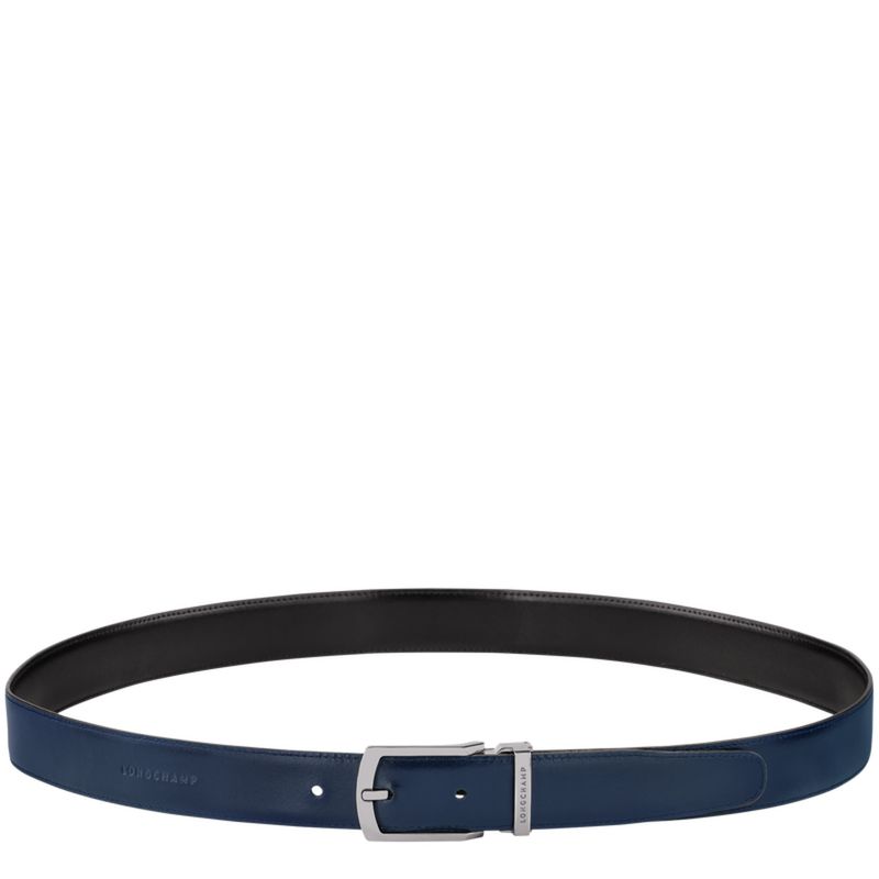 Men Longchamp Delta Box Belt Black / Navy | Ireland-528HDASNT