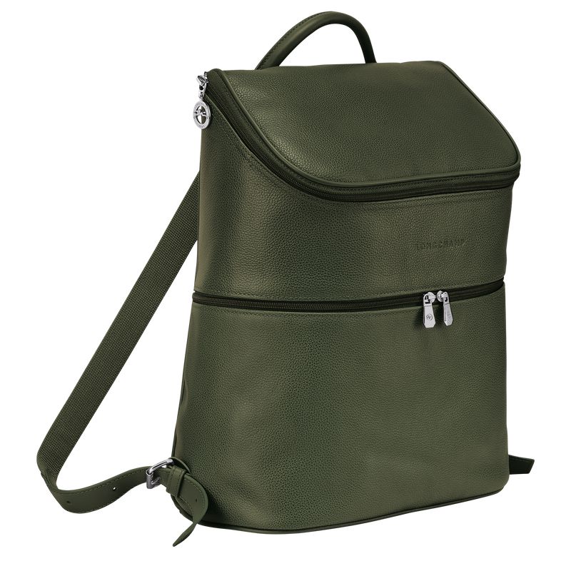 Men Longchamp Le Foulonné Backpack Khaki | Ireland-691CKSRZA