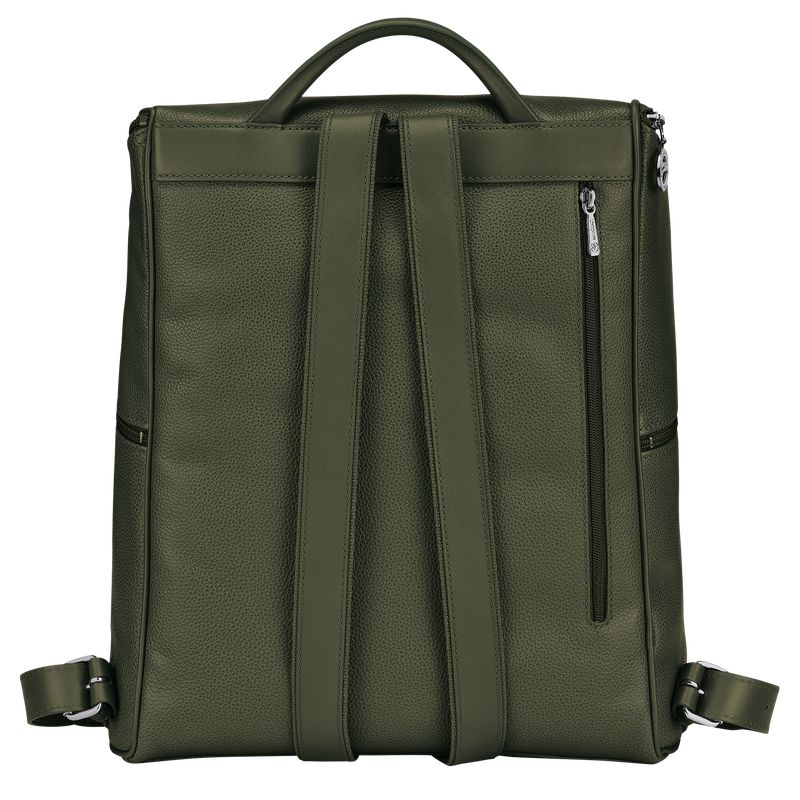 Men Longchamp Le Foulonné Backpack Khaki | Ireland-691CKSRZA