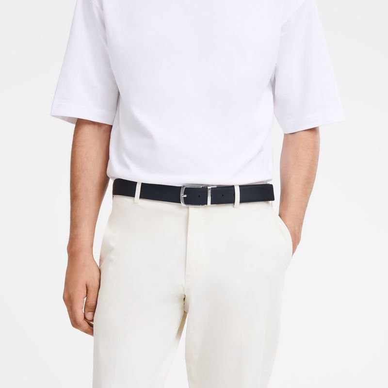 Men Longchamp Le Foulonné Belt Beige / Black | Ireland-781YIDGHZ