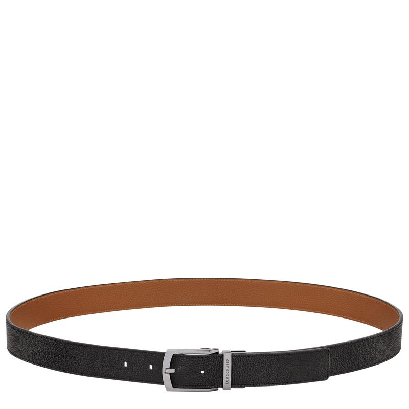 Men Longchamp Le Foulonné Belt Black | Ireland-104TANQZJ