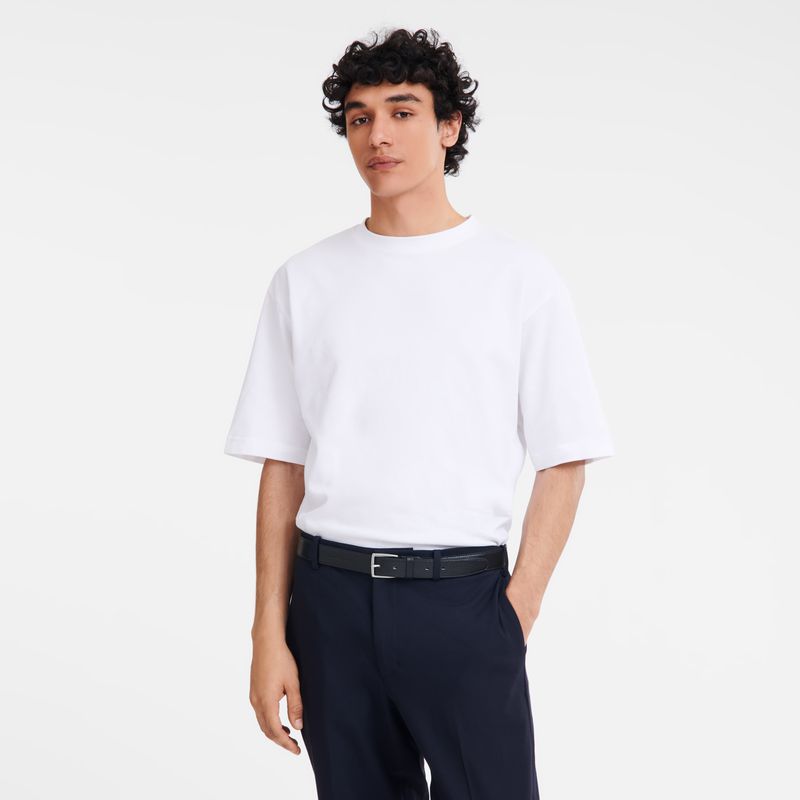 Men Longchamp Le Foulonné Belt Black | Ireland-972QZXICA