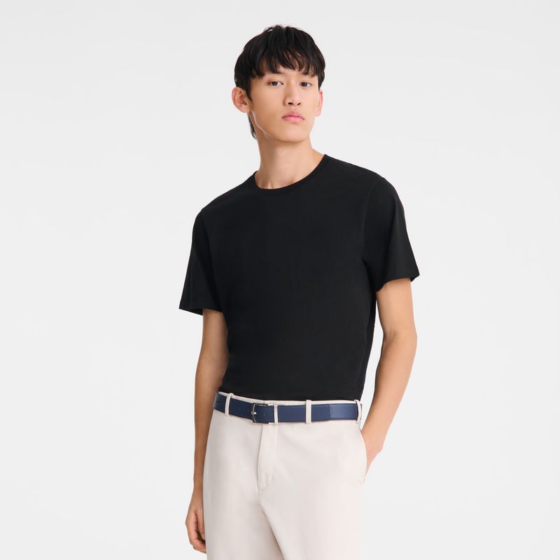 Men Longchamp Le Foulonné Belt Navy / Black | Ireland-679UAGPSZ