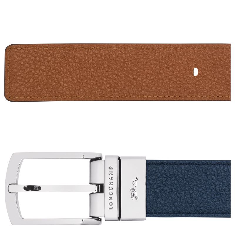 Men Longchamp Le Foulonné Belt Navy | Ireland-294ZHDCWE