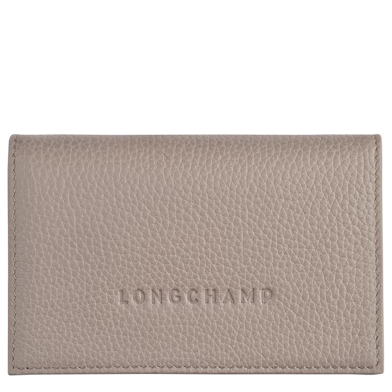 Men Longchamp Le Foulonné Card Holder Beige | Ireland-074JMLZCU