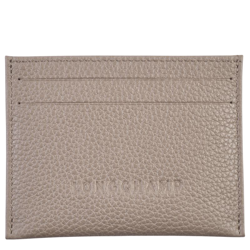 Men Longchamp Le Foulonné Card Holder Beige | Ireland-594DHQUFK