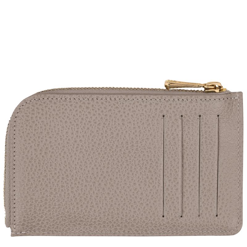 Men Longchamp Le Foulonné Card Holder Beige | Ireland-549ACIXDP