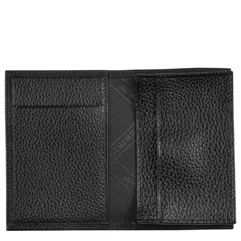 Men Longchamp Le Foulonné Card Holder Black | Ireland-389BLOTDV