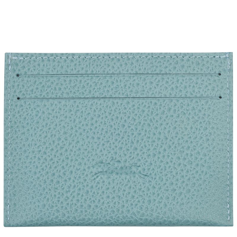 Men Longchamp Le Foulonné Card Holder Blue | Ireland-549CLQAKH