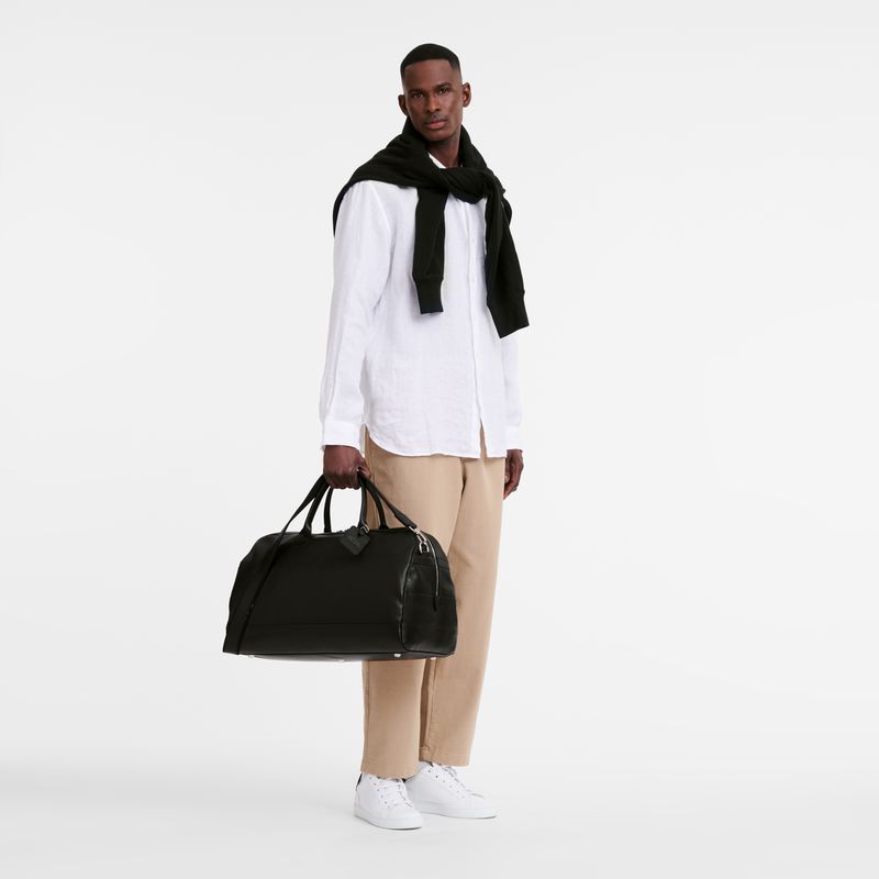 Men Longchamp Le Foulonné L Travel Bag Black | Ireland-231RGTYFW