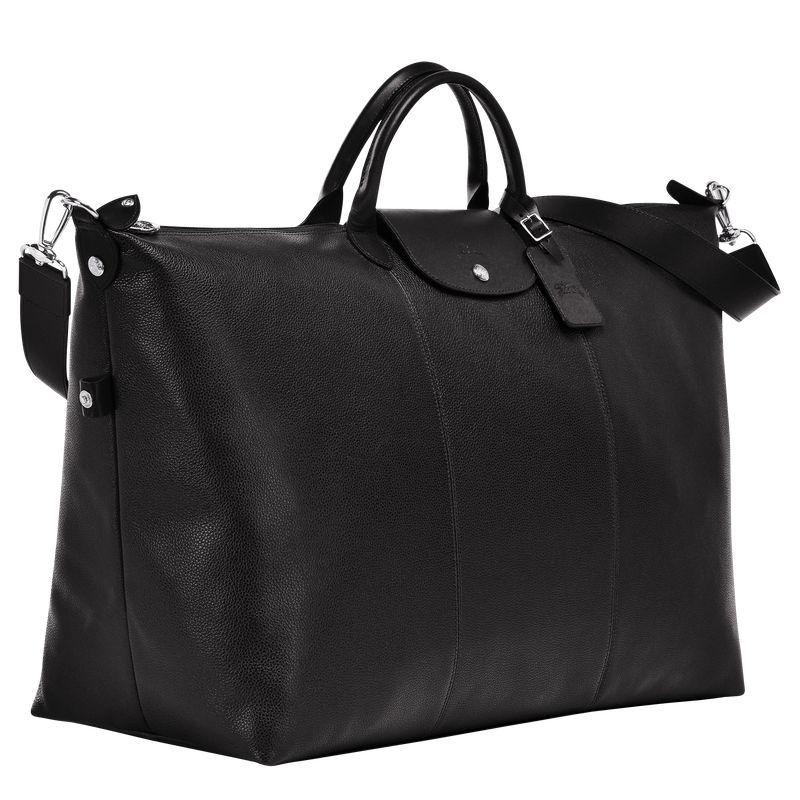 Men Longchamp Le Foulonné L Travel Bag Black | Ireland-056XFWCKS