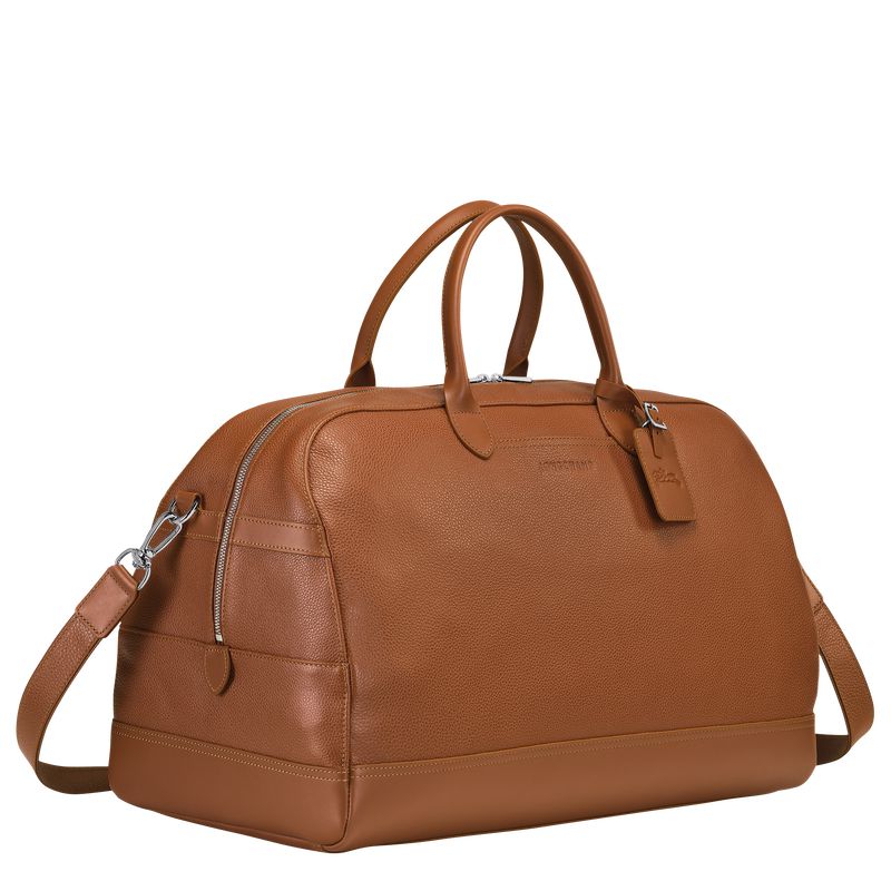 Men Longchamp Le Foulonné L Travel Bag Brown | Ireland-624TUOHMK