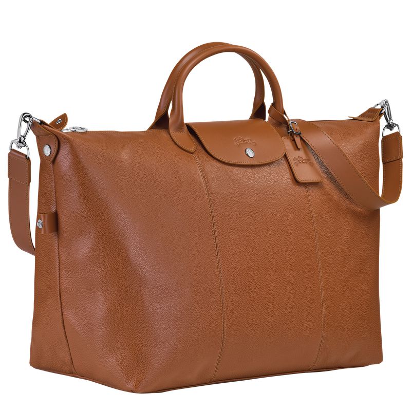 Men Longchamp Le Foulonné L Travel Bag Brown | Ireland-218OSBKCQ