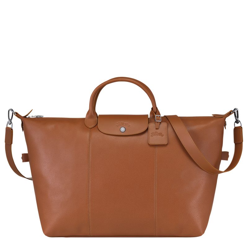 Men Longchamp Le Foulonné L Travel Bag Brown | Ireland-218OSBKCQ