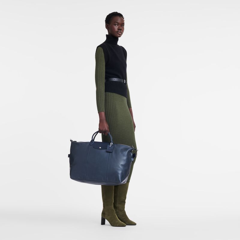 Men Longchamp Le Foulonné L Travel Bag Navy | Ireland-867WJEKPQ