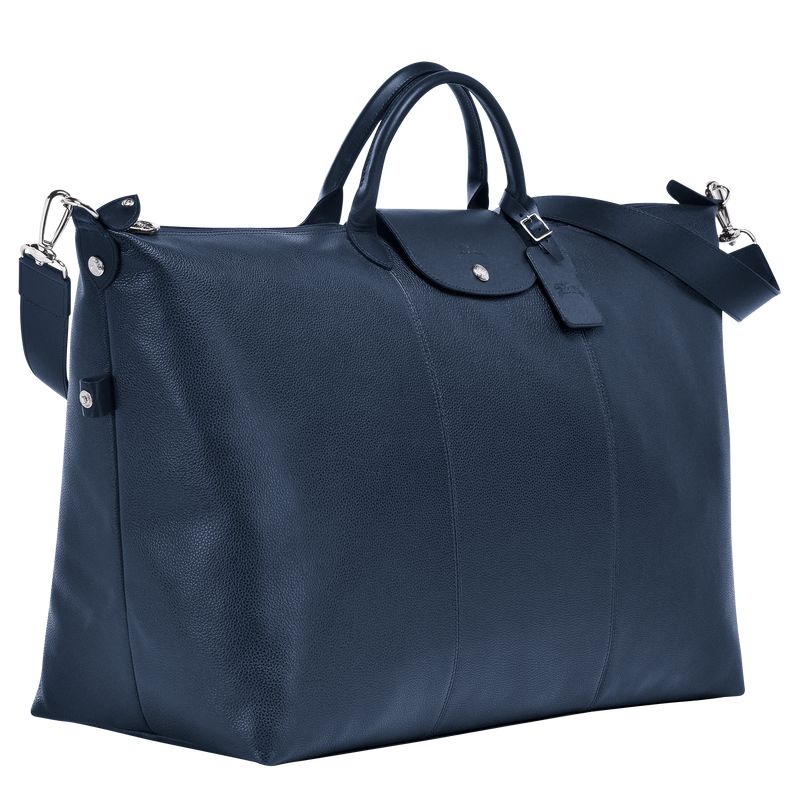 Men Longchamp Le Foulonné L Travel Bag Navy | Ireland-867WJEKPQ