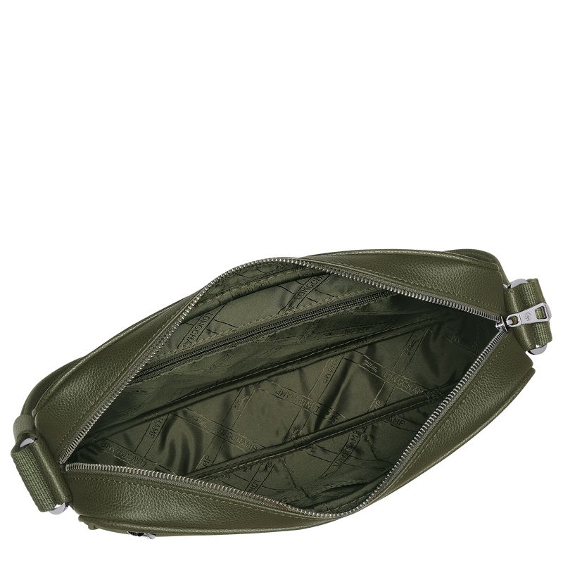 Men Longchamp Le Foulonné M Camera Crossbody Bag Khaki | Ireland-309YMUPJG