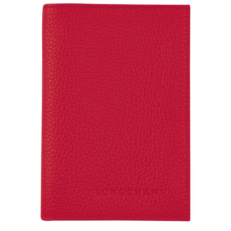 Men Longchamp Le Foulonné Passport Holder Red | Ireland-032CRGPXA