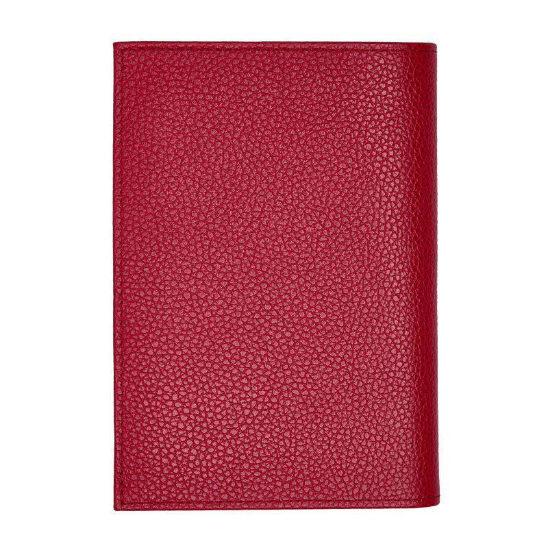 Men Longchamp Le Foulonné Passport Holder Red | Ireland-608NCMFRQ