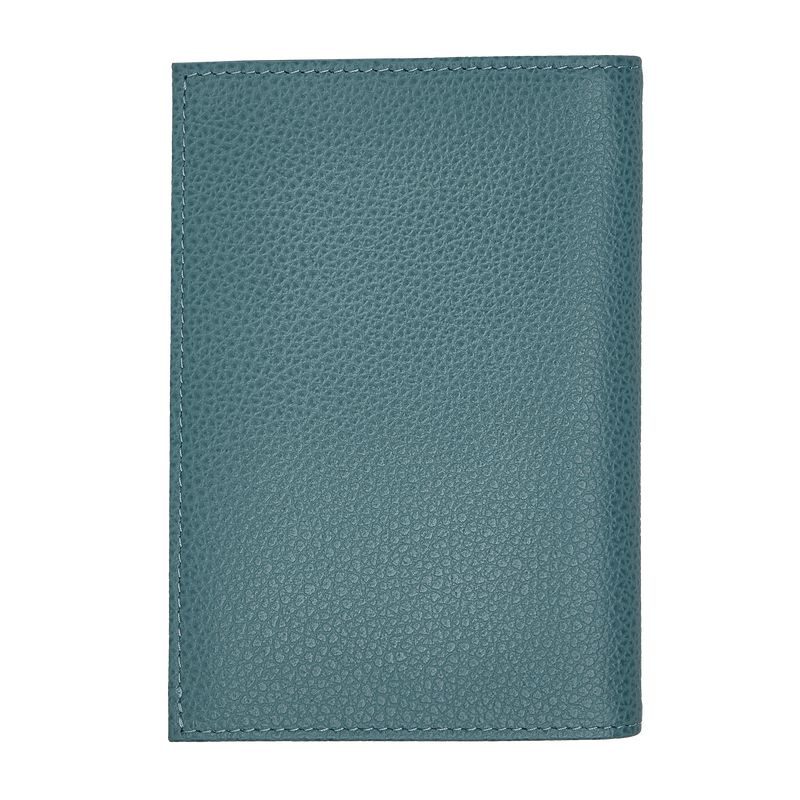 Men Longchamp Le Foulonné Passport Holder Blue | Ireland-346RSGPCD