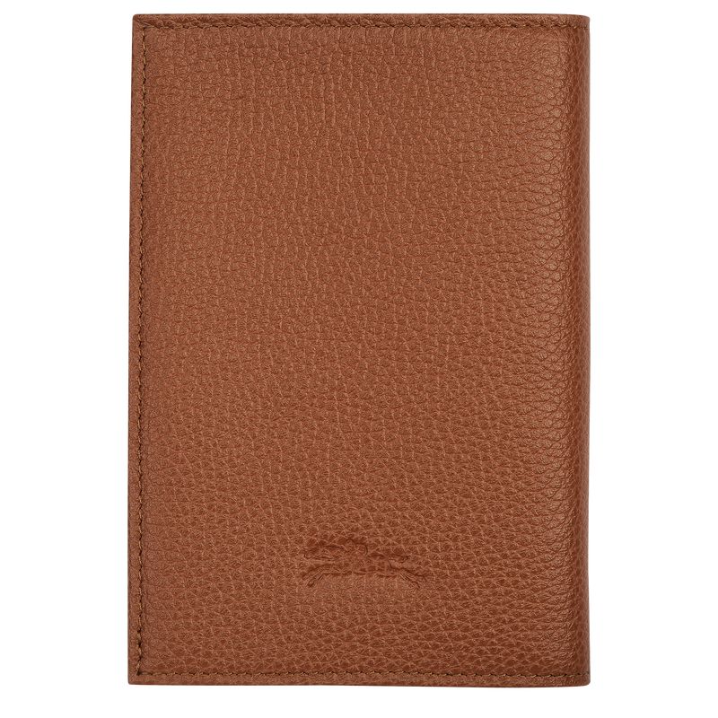 Men Longchamp Le Foulonné Passport Holder Brown | Ireland-349MRPIAC