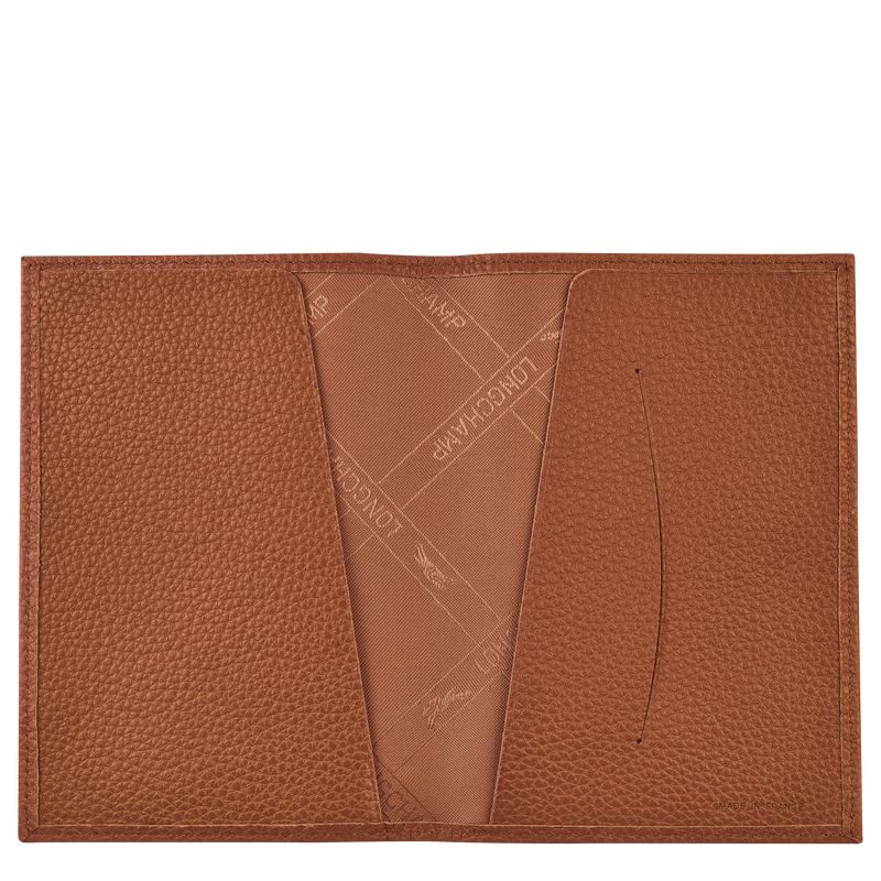Men Longchamp Le Foulonné Passport Holder Brown | Ireland-349MRPIAC