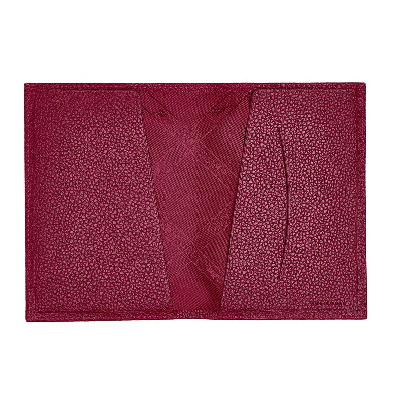 Men Longchamp Le Foulonné Passport Holder Fuchsia | Ireland-631OPIBCA