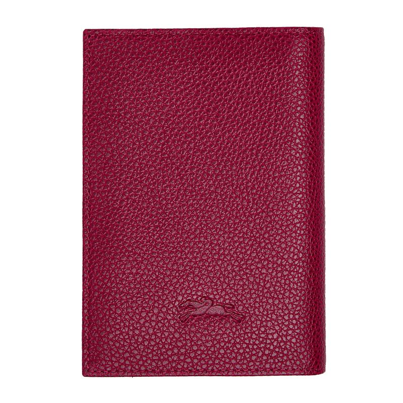 Men Longchamp Le Foulonné Passport Holder Fuchsia | Ireland-631OPIBCA